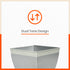 MYLA Metal Square Planters / Pots for Home / Garden / Balcony | Medium – Ash Grey & White - Set of 5